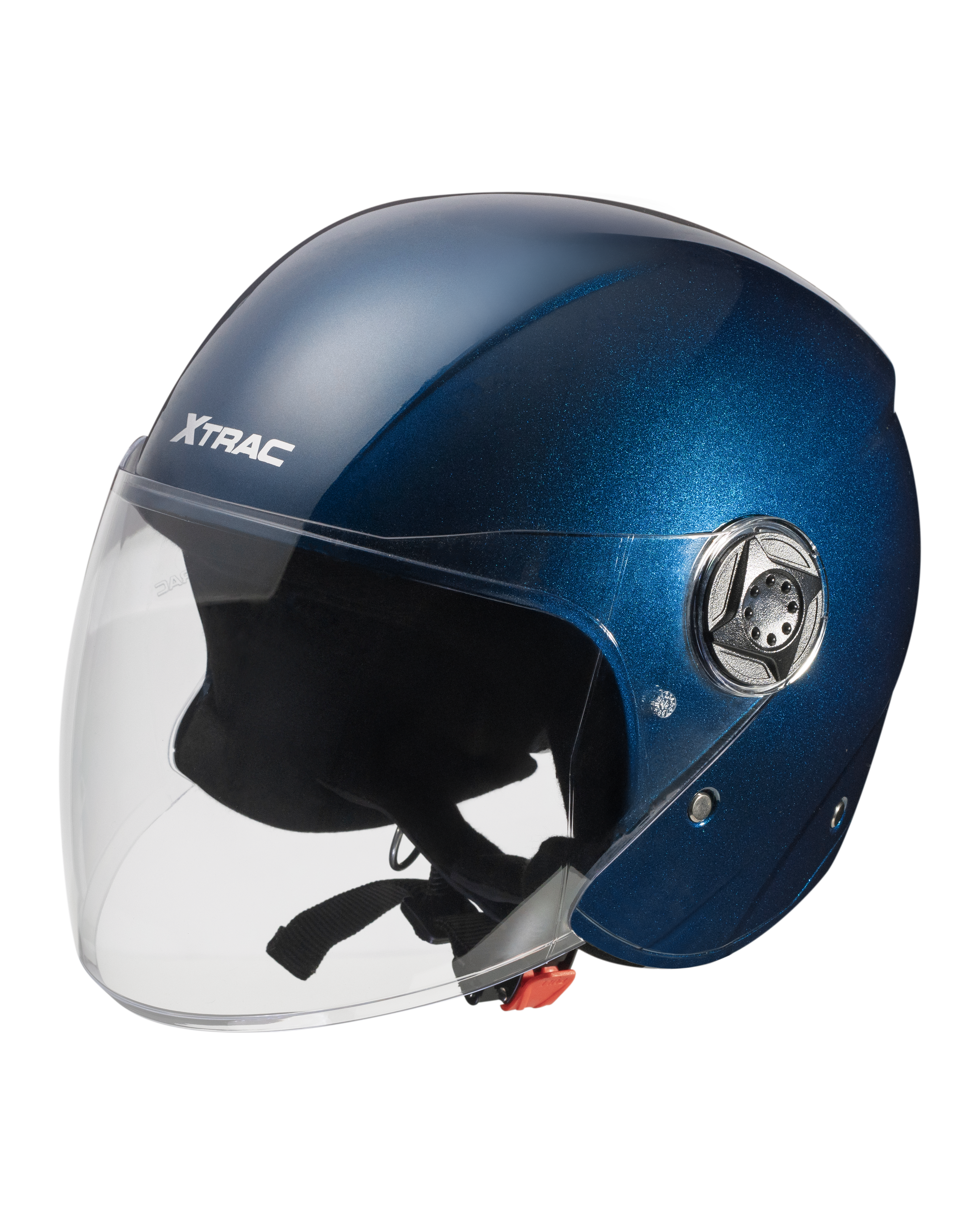 Xtrac Fit ISI Certified Half Face Bike Helmet with Clear Visor | Lightweight Open Face Helmet for Men & Women